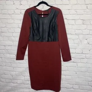knee length dresses for ladies BCBG Cowoby Boots Red/Black Studded Leather Size 8 main image 1